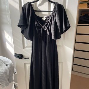 Black Chiffon Maternity Dress